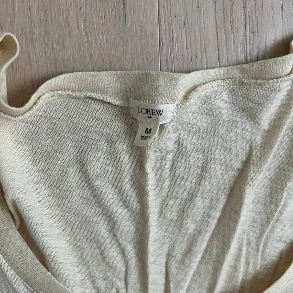 J Crew Cream Sparkle Tee - Picture 3 of 3
